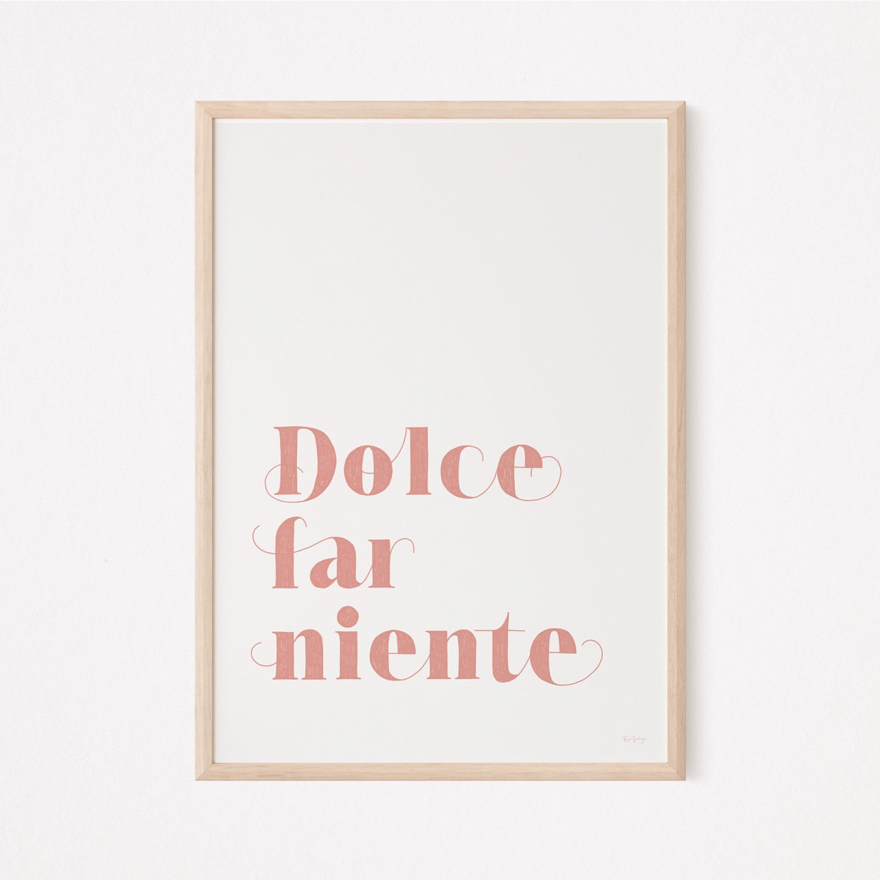 Dolce Far Niente Art Print (Peach)