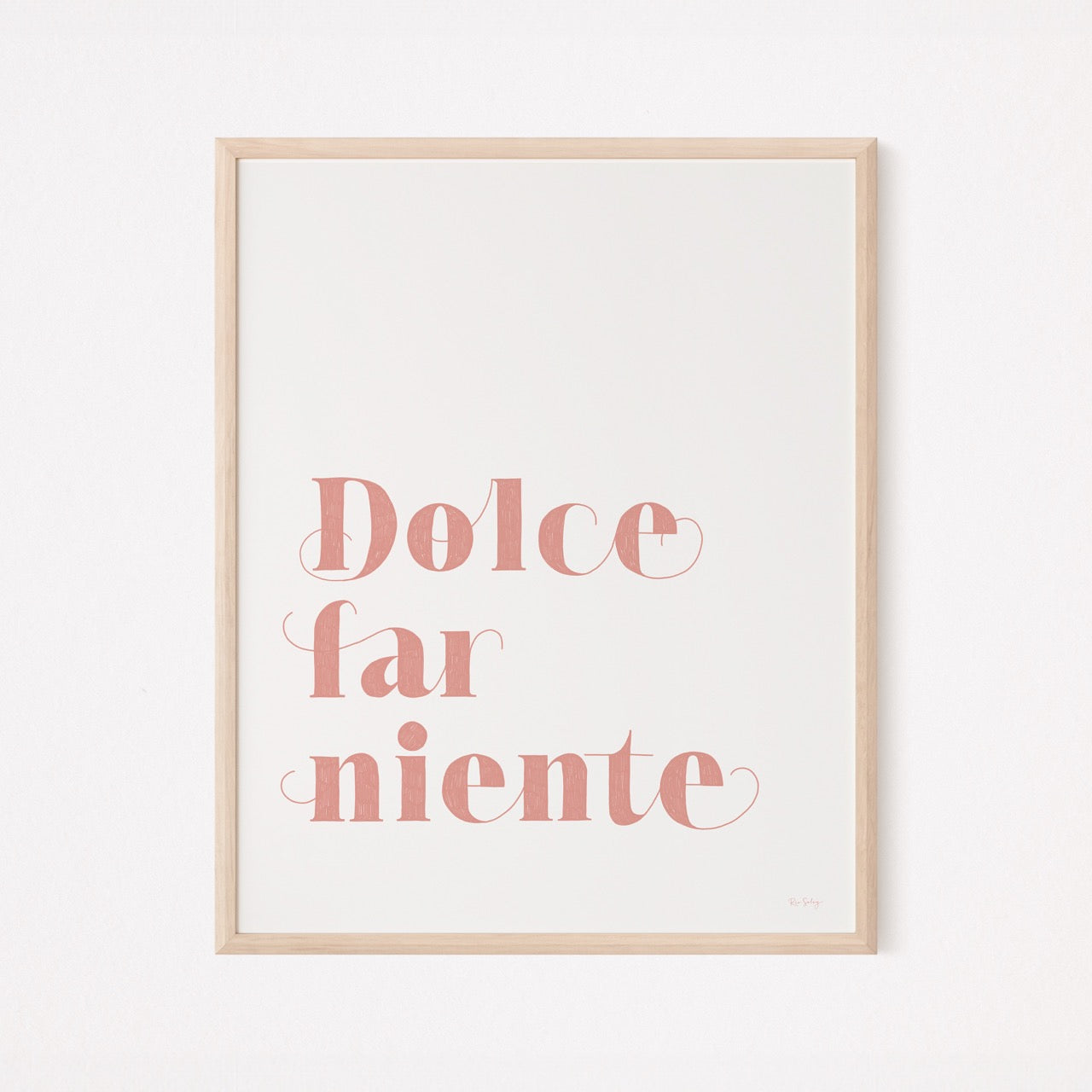 Dolce Far Niente Art Print (Peach)