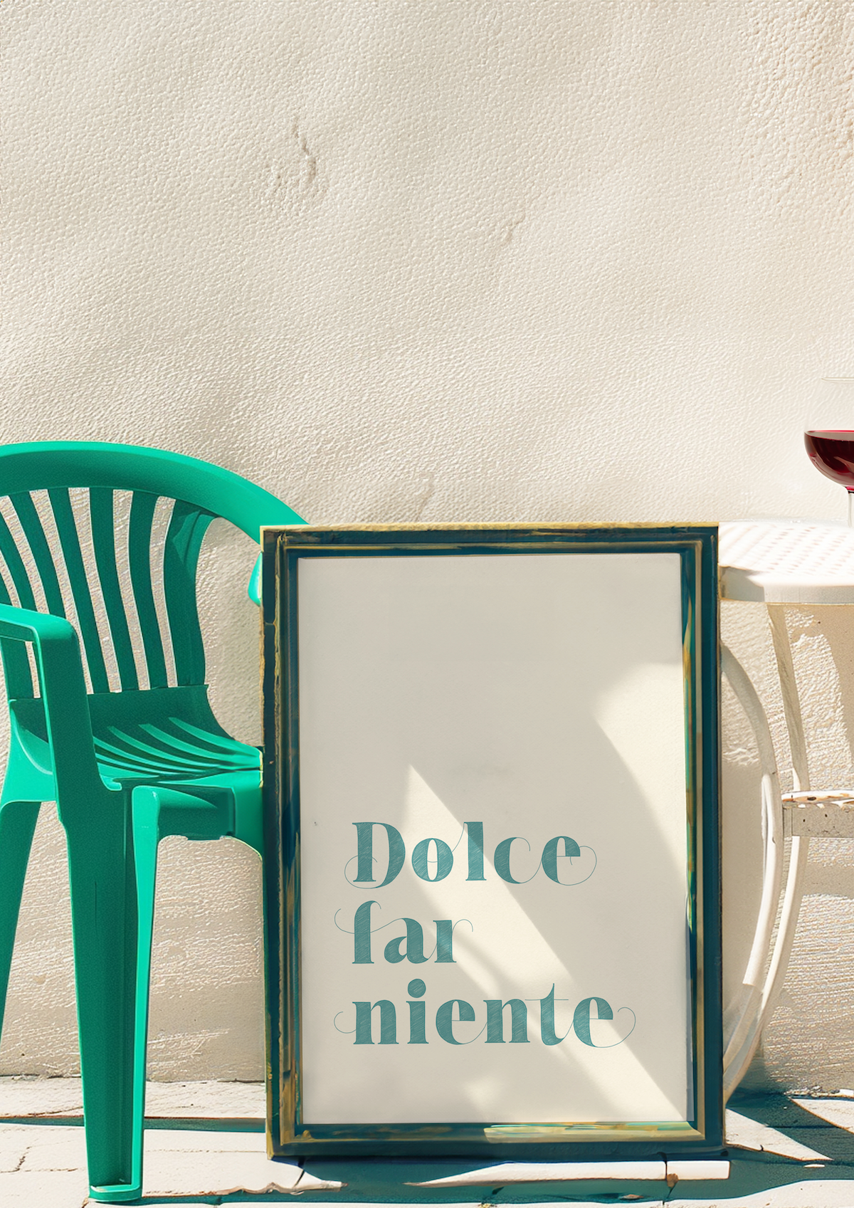 Dolce Far Niente Art Print (Turquoise)