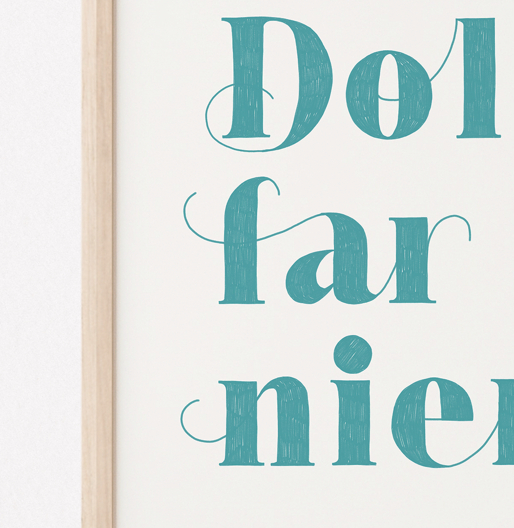 Dolce Far Niente Art Print (Turquoise)