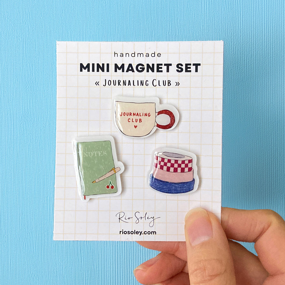 Set de mini magnets faits main – Journaling Club