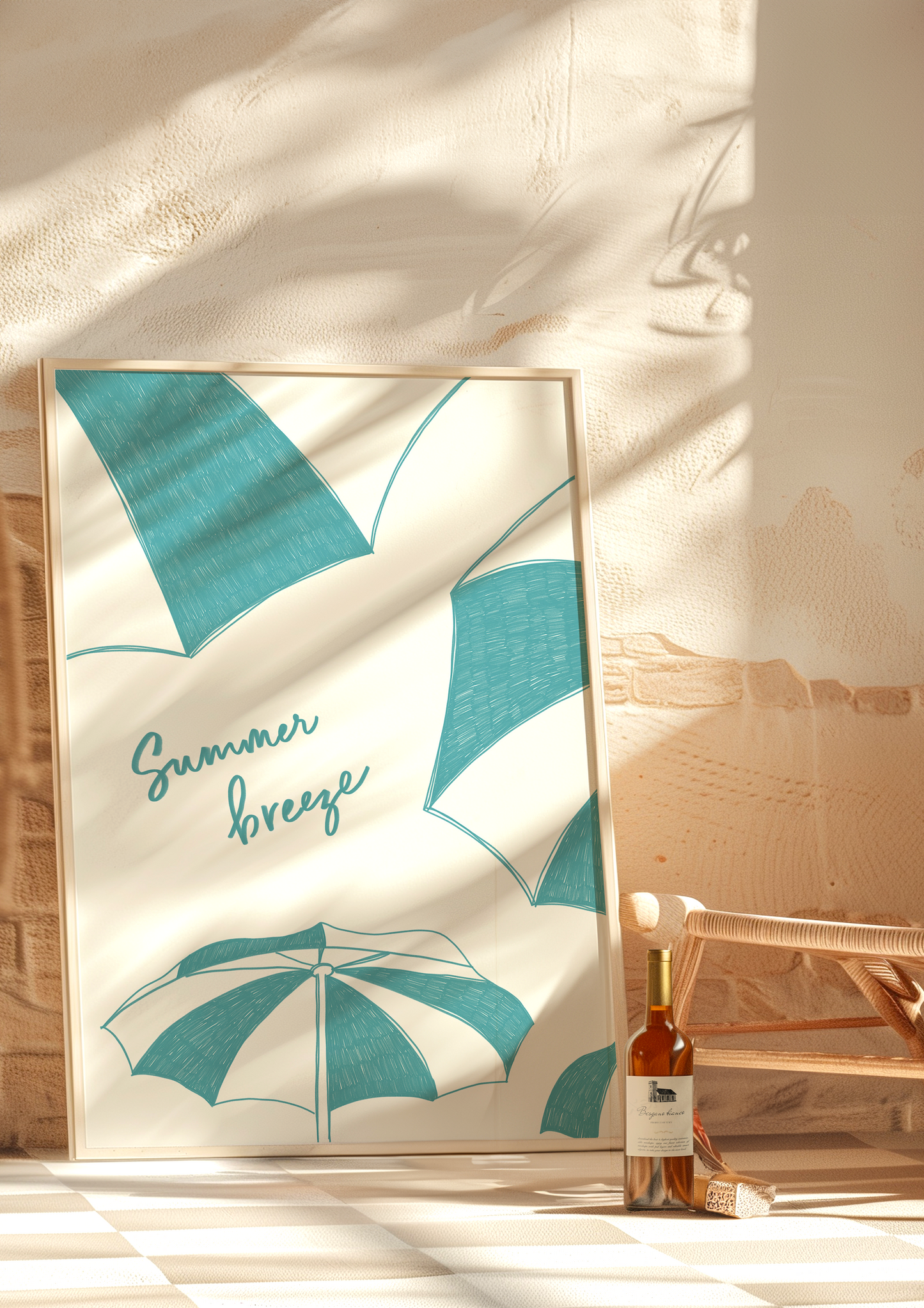 Affiche artistique Brise d'été – Parasols de plage