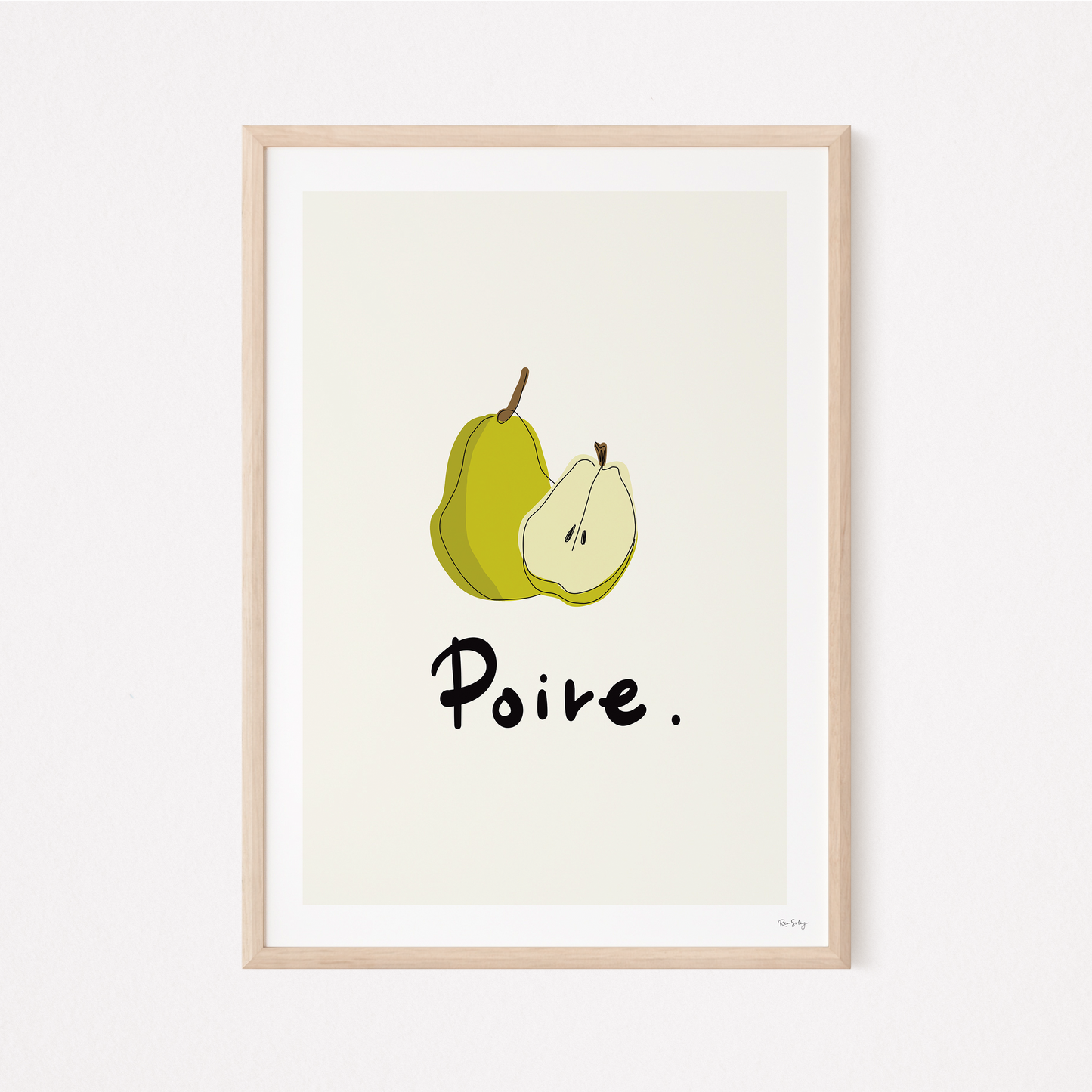 Poire – Poire Art Print (Français Fruit Illustration)