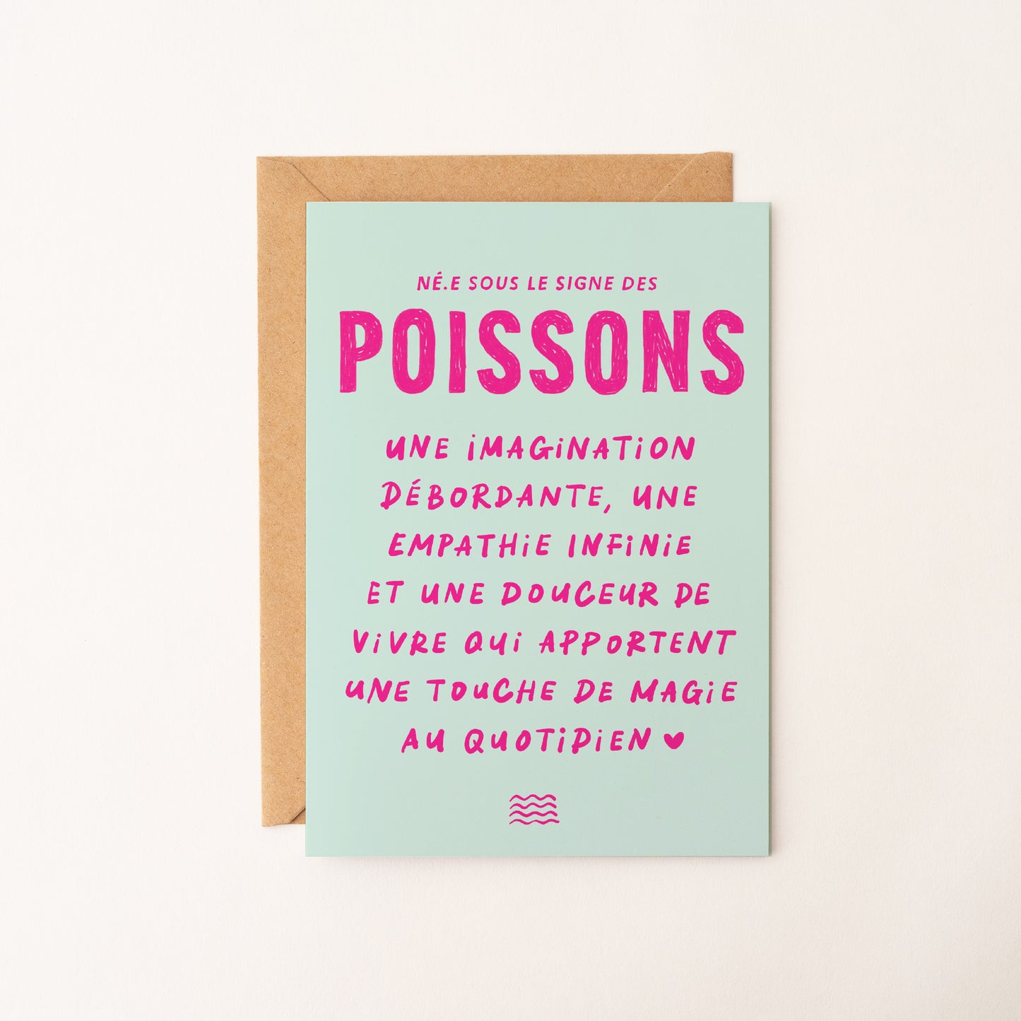 Poissons (19 février - 20 mars) - Carte signe astrologique du zodiaque