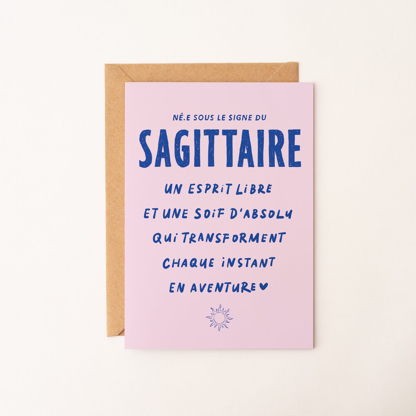 Sagittaire (22 novembre - 21 décembre) - Carte signe astrologique du zodiaque