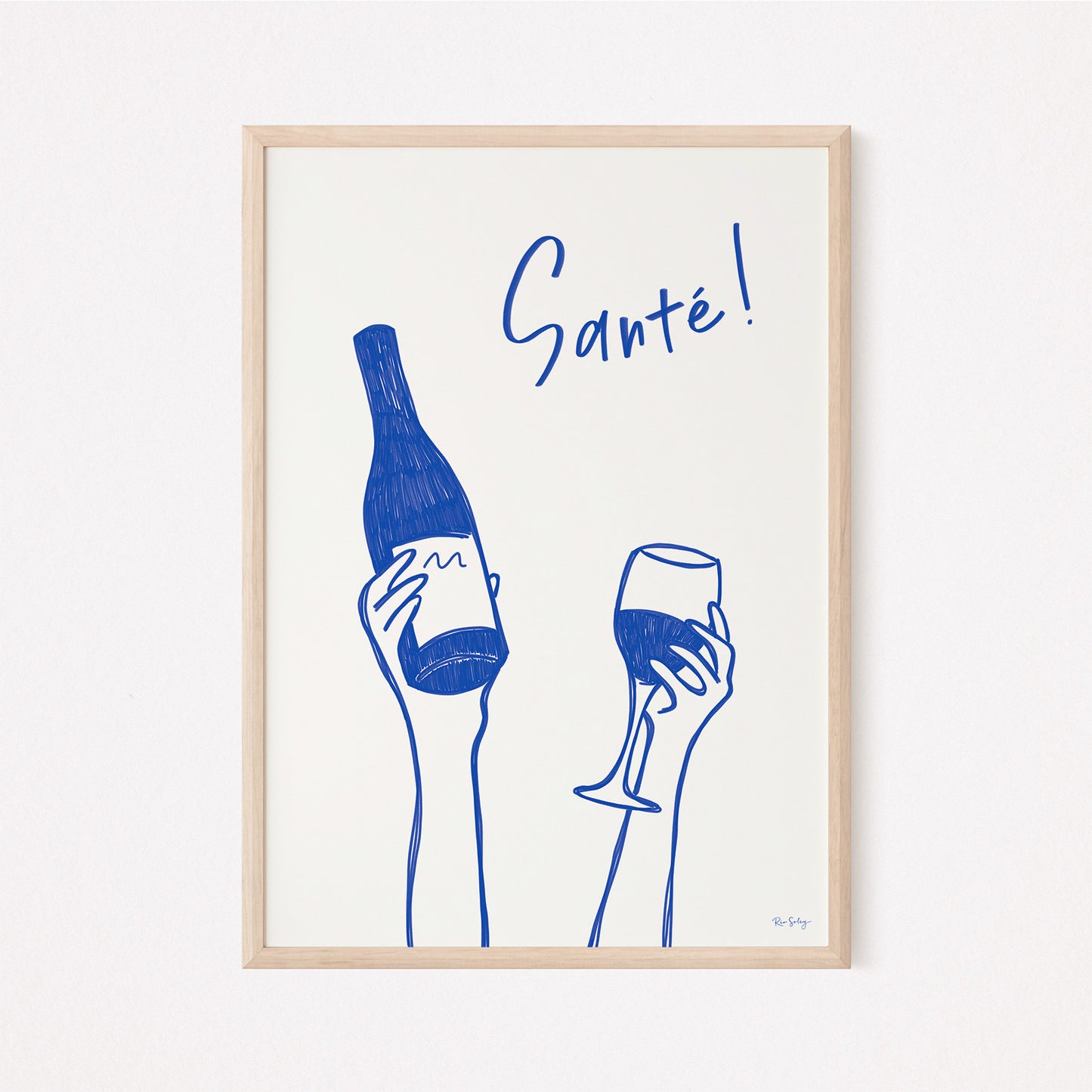 "Santé!" French Wine Art Print