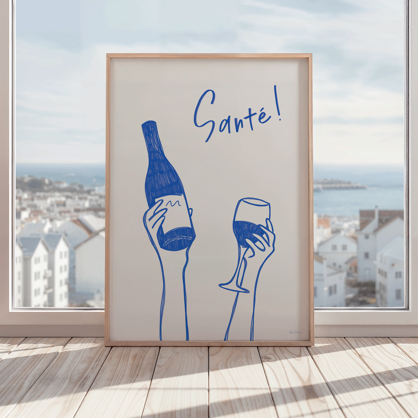 "Santé!" French Wine Art Print