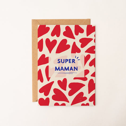 Carte Fête des Mères “Super Maman”