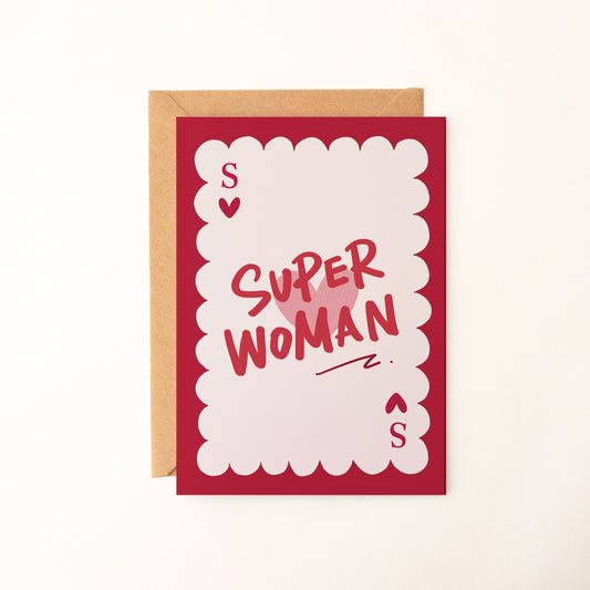 Carte de vœux “Super Woman” – Carte féministe & empowerment
