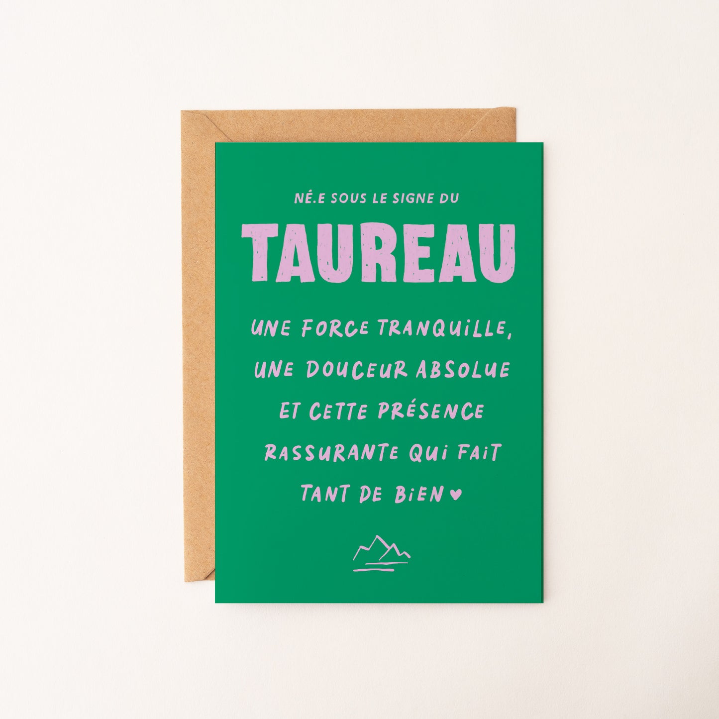 Taureau (20 avril - 20 mai) - Carte signe astrologique du zodiaque