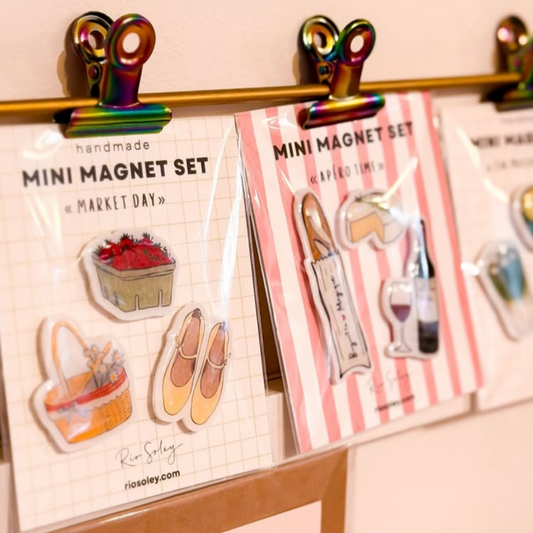 Handmade Mini Magnet Set – Spring Market Day