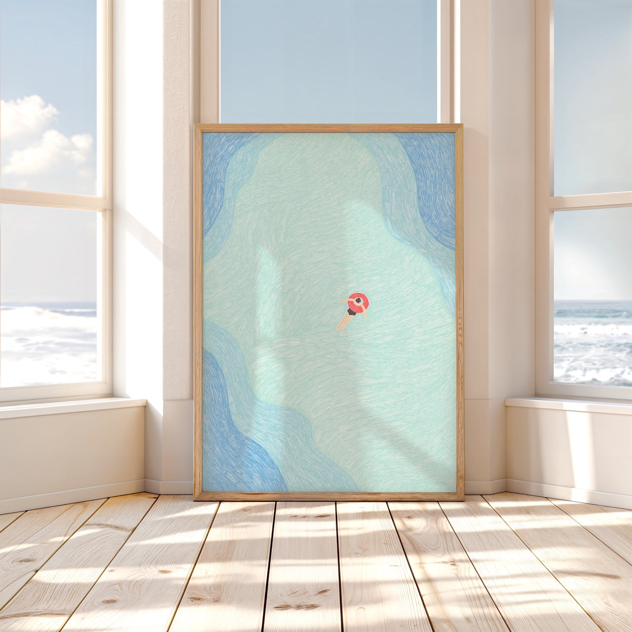 Floating in the Ocean Art Print