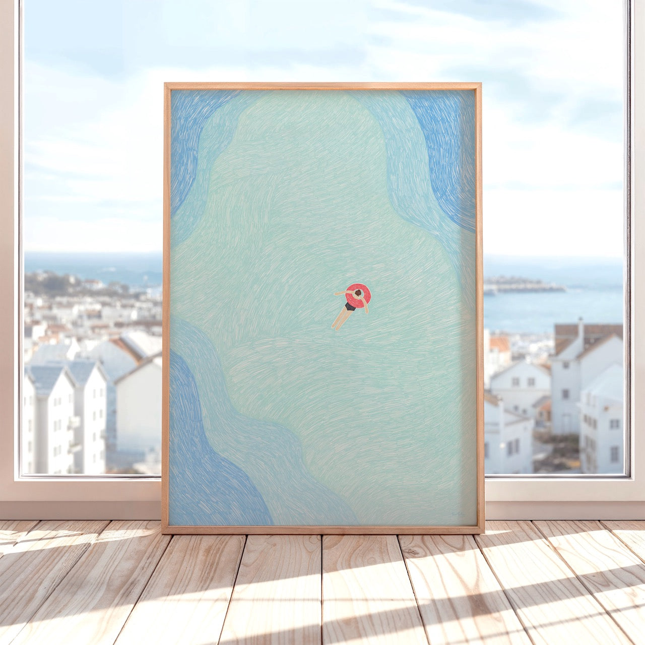 Floating in the Ocean Art Print