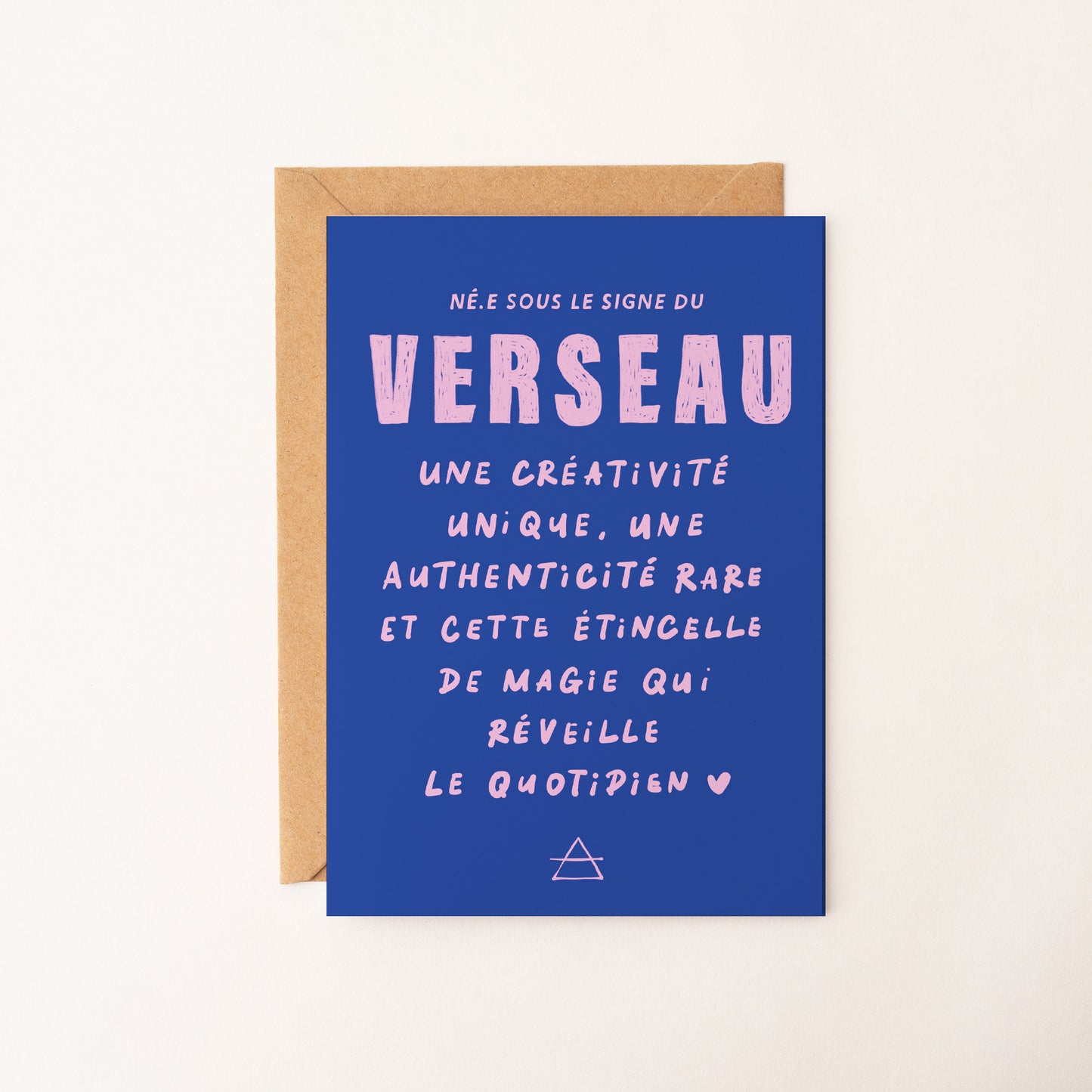 Verseau (20 janvier - 18 février) - Carte signe astrologique du zodiaque