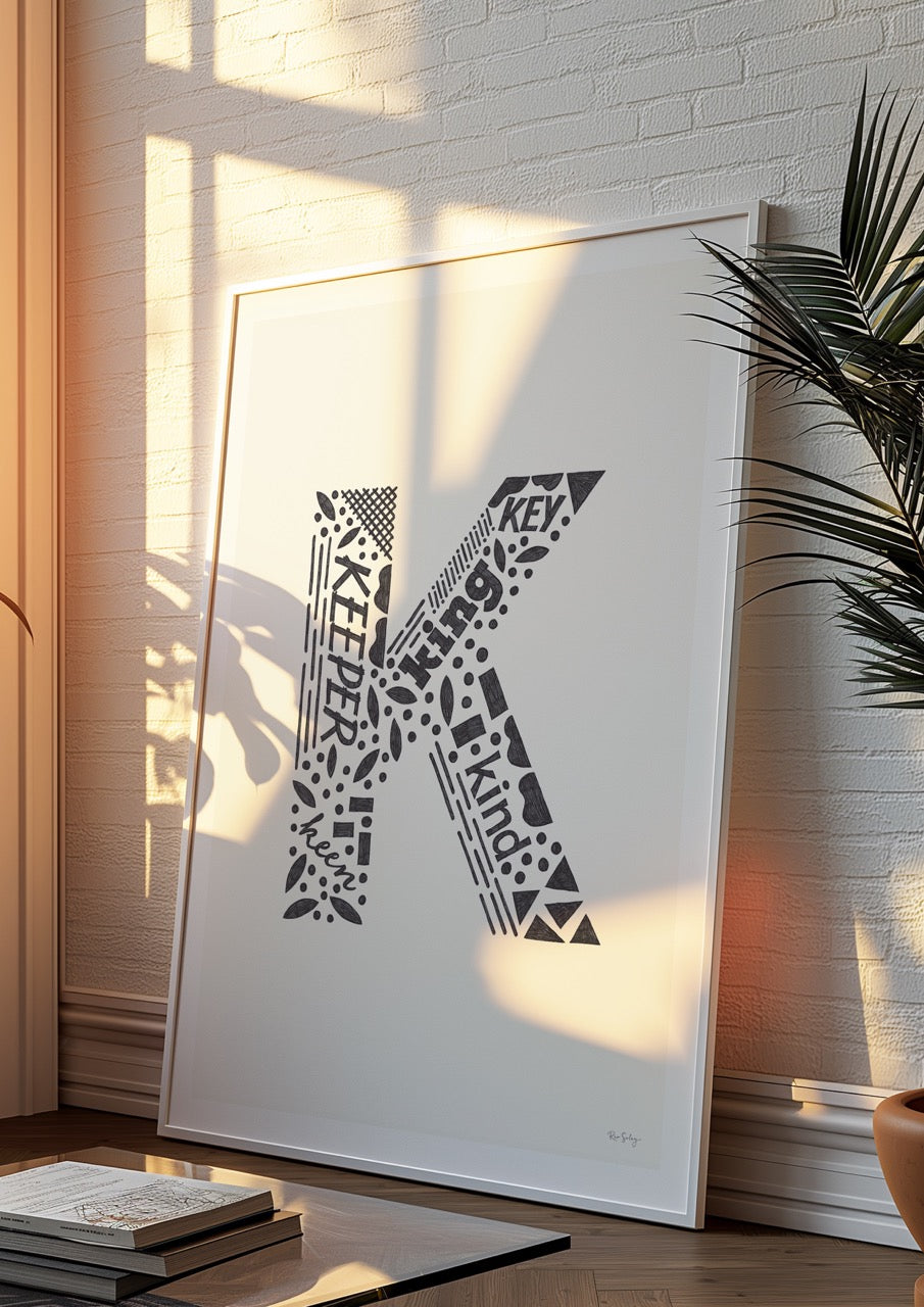 Letter "K" Art Print