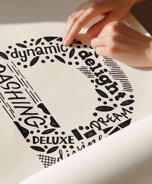 Letter D Initial Art Print – Typography Poster