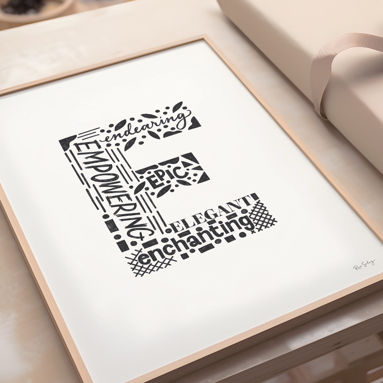 Letter "E" Art Print