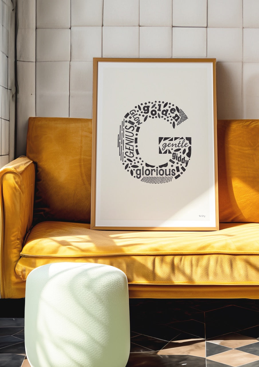 Letter "G" Art Print