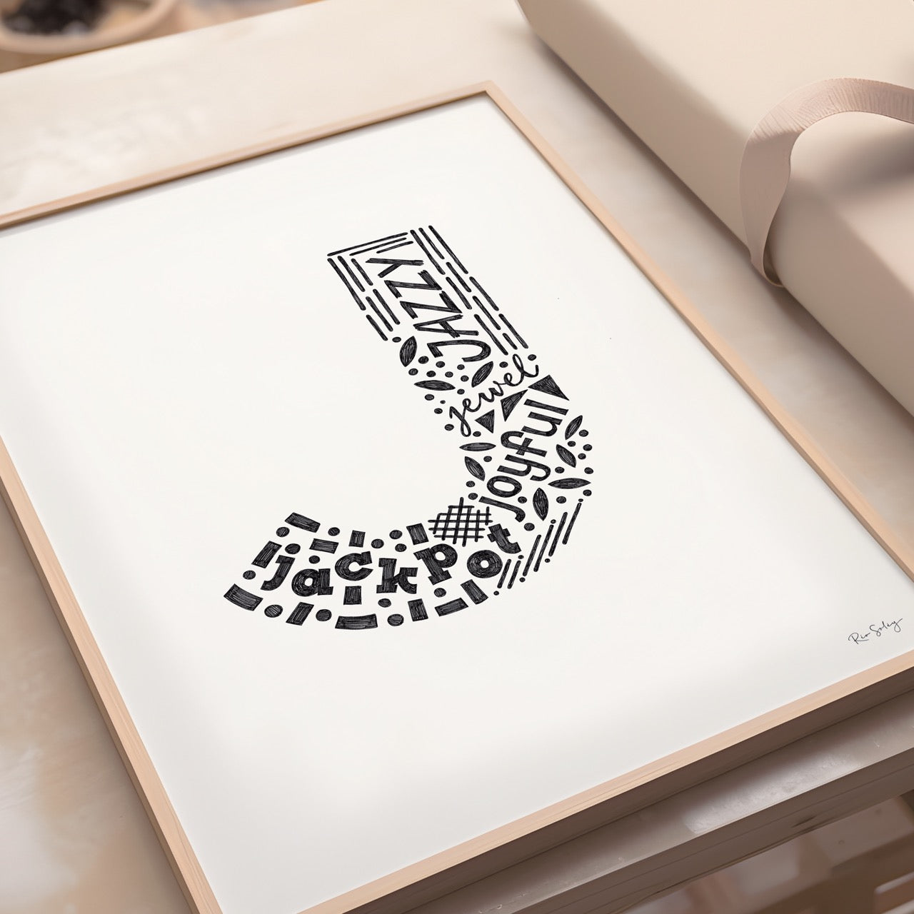 Letter "J" Art Print