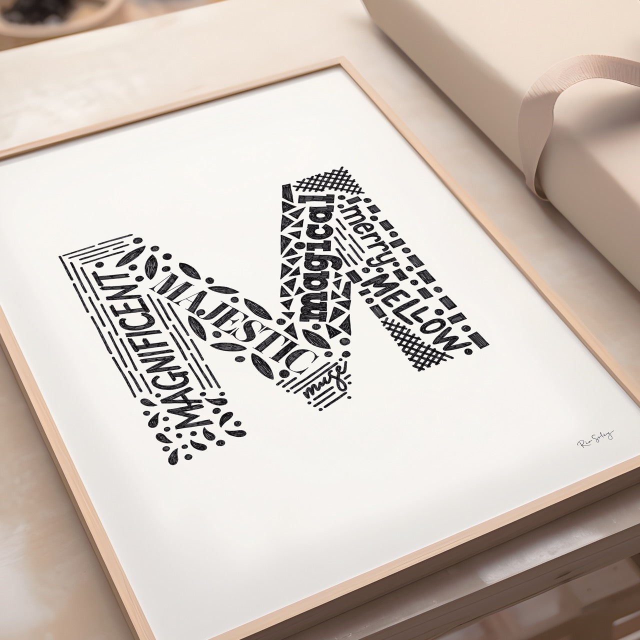 Letter "M" Art Print