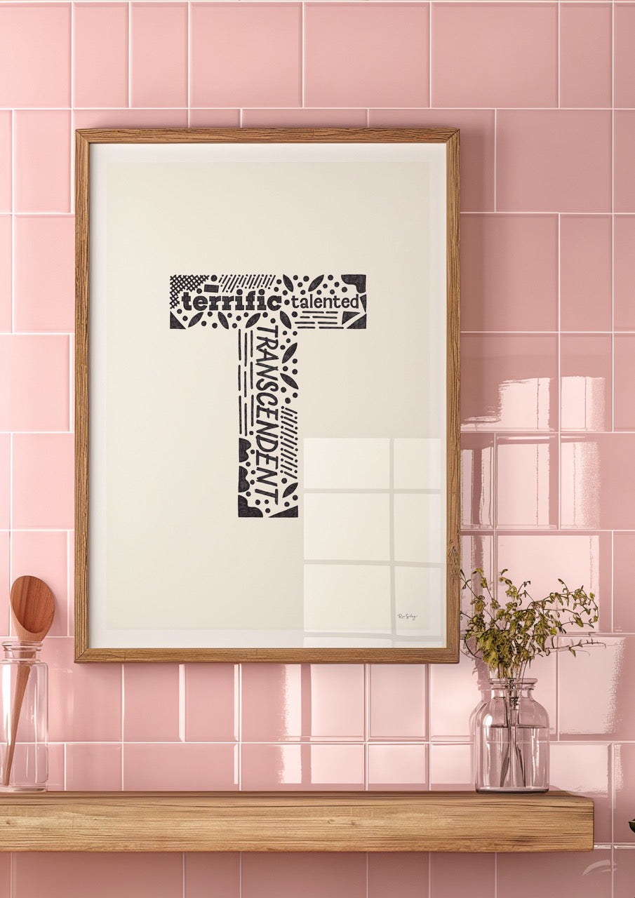 Letter "T" Art Print