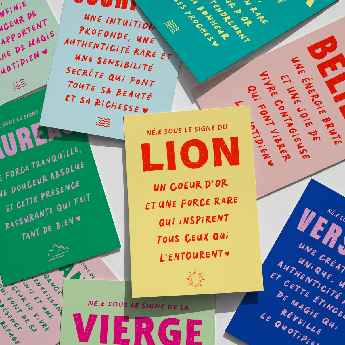 Pack Cartes de Vœux Zodiaque (12, 36, ou 60 cartes)