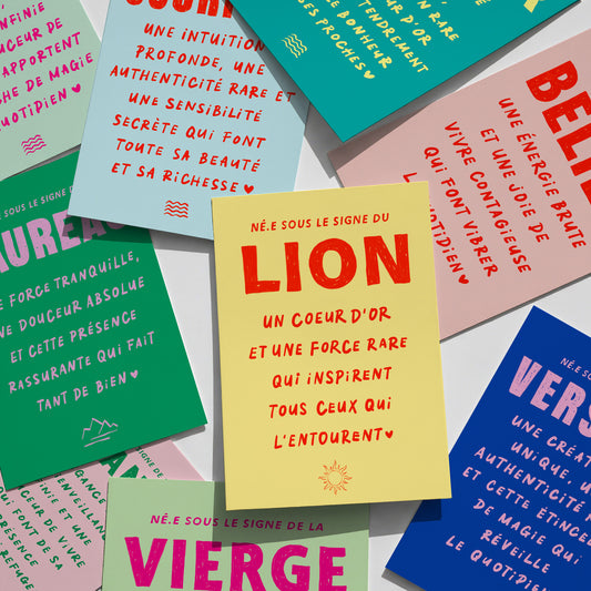 Pack Cartes de Vœux Zodiaque (12, 36, ou 60 cartes)