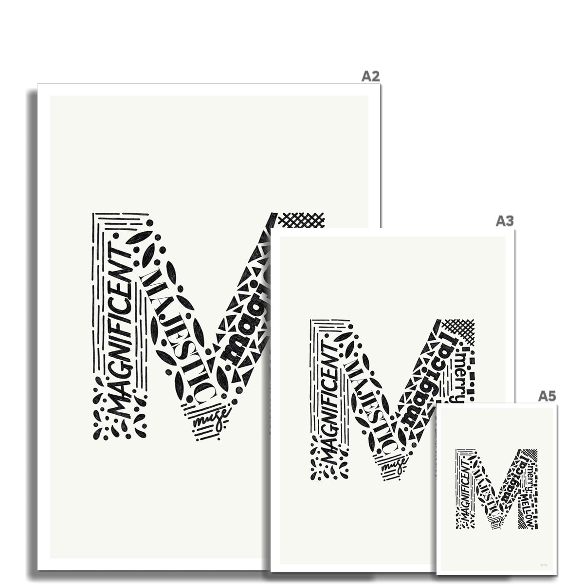 Letter "M" Art Print