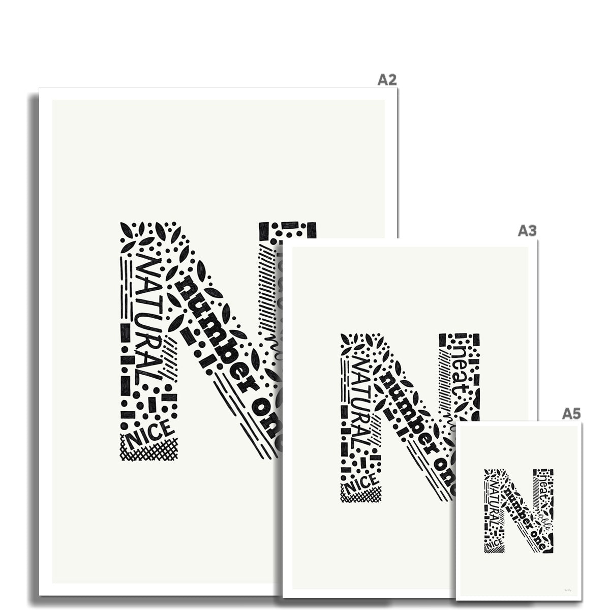 Letter "N" Art Print