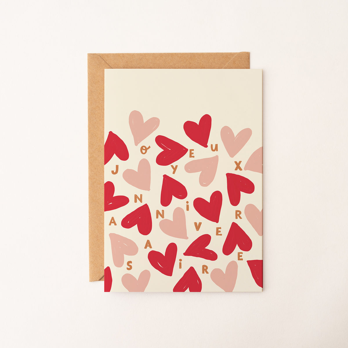 Carte anniversaire cœurs “Joyeux anniversaire”