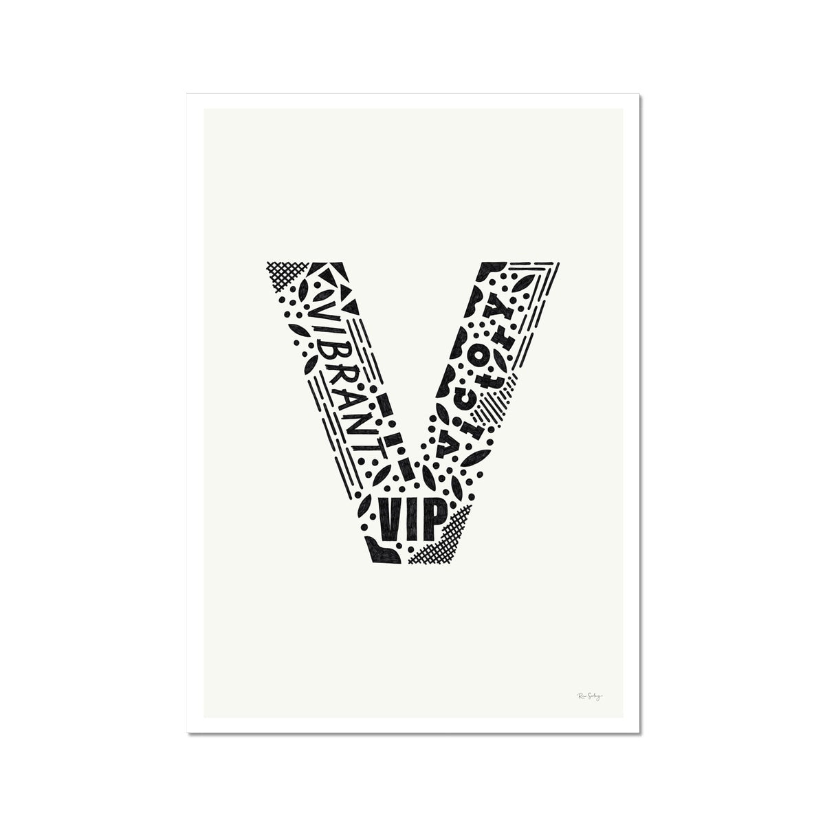 Letter "V" Art Print