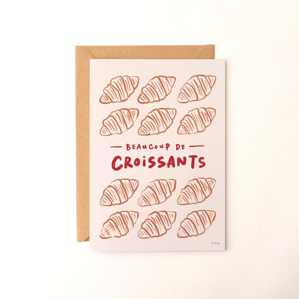 Carte Postale Illustrée “Croissants”