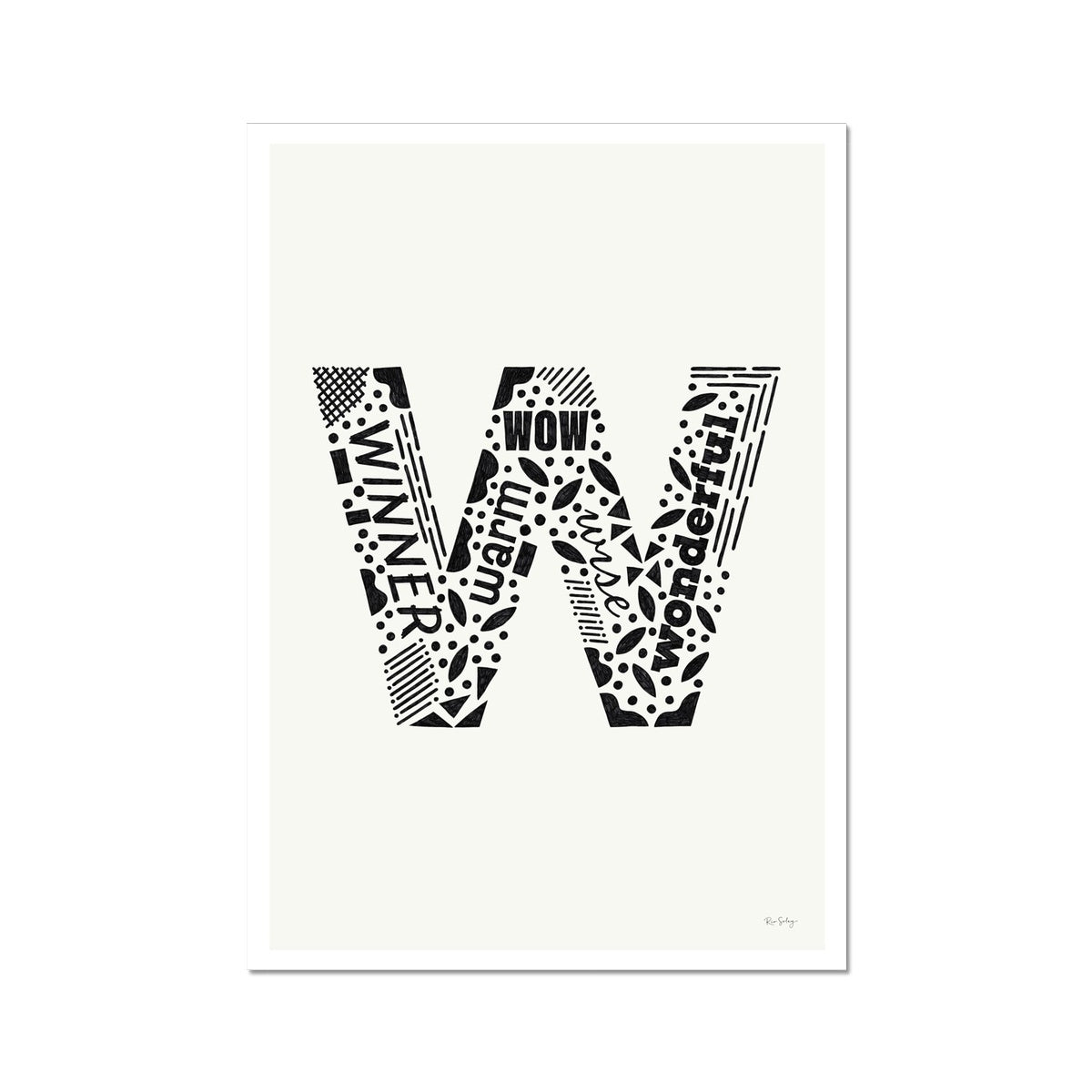 Letter "W" Art Print