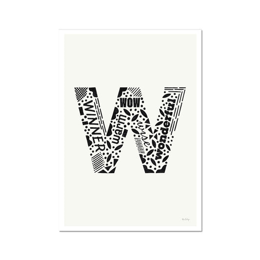 Letter "W" Art Print