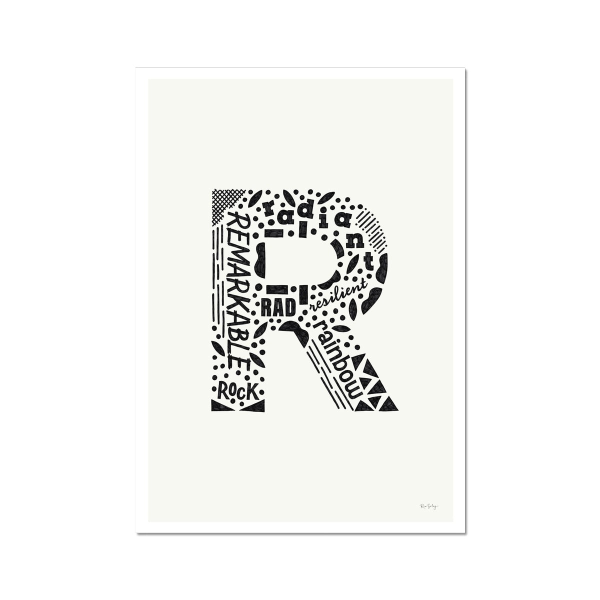 Letter "R" Art Print