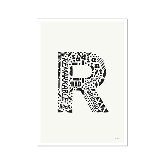 Letter "R" Art Print