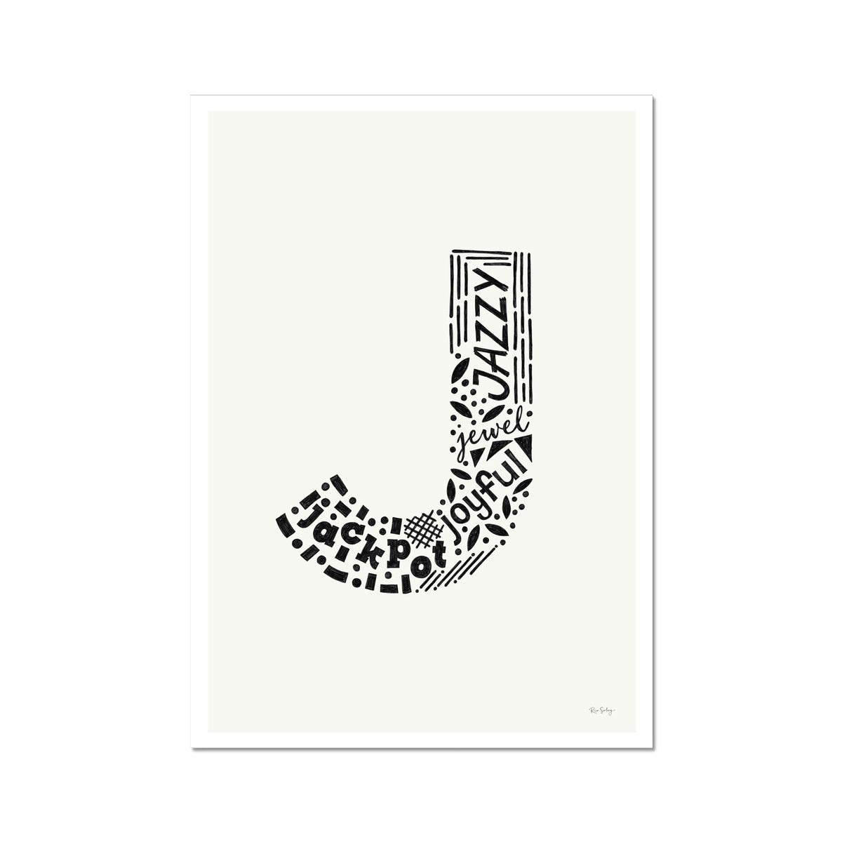 Letter "J" Art Print