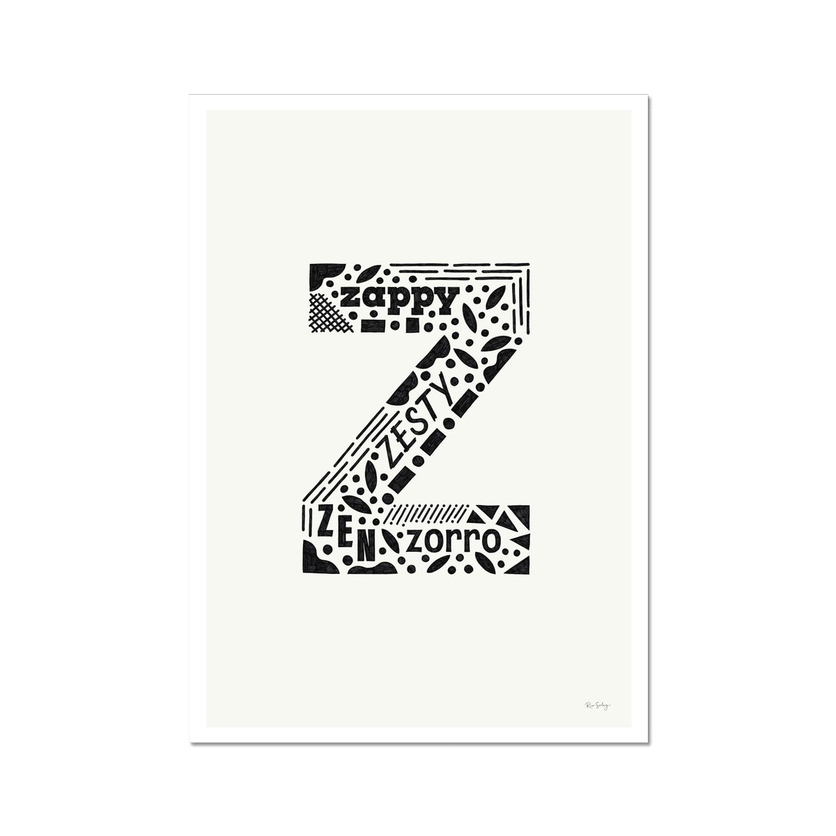 Letter "Z" Art Print