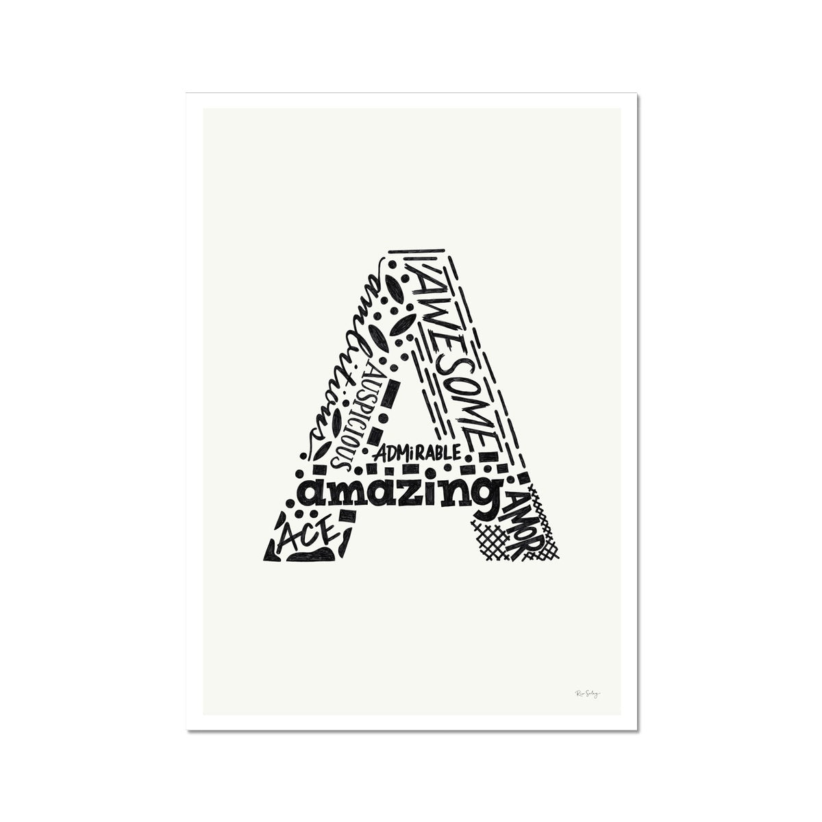 Letter "A" Art Print