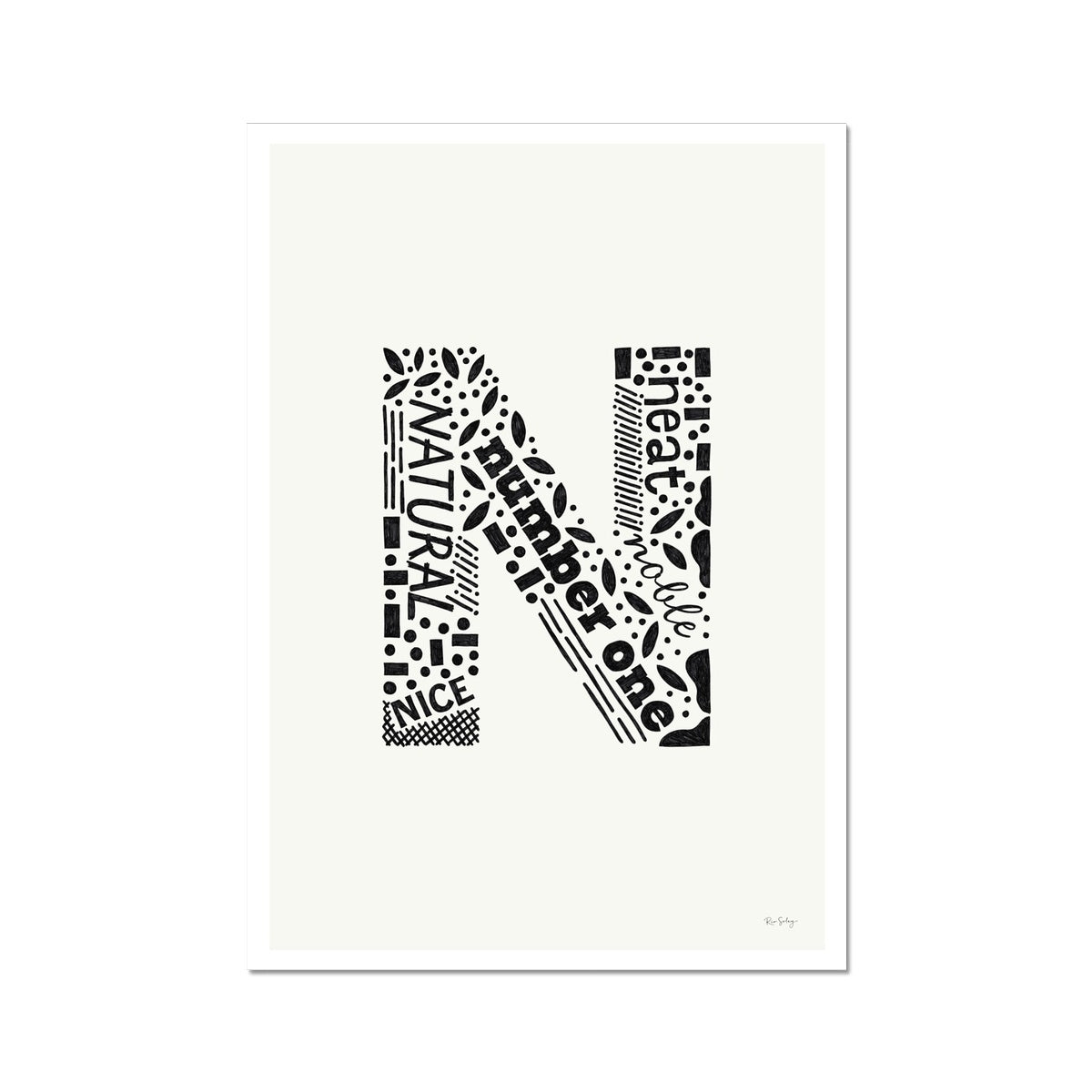 Letter "N" Art Print