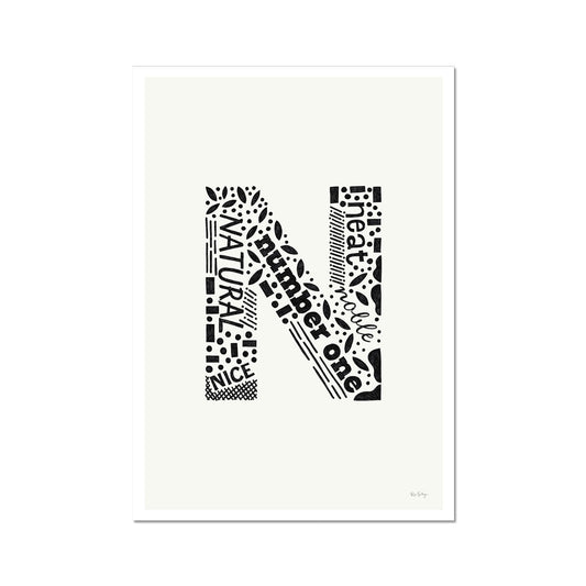 Letter "N" Art Print