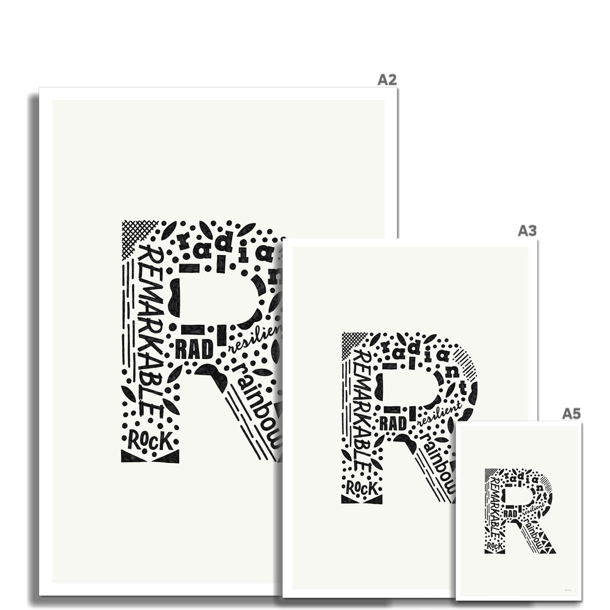 Letter "R" Art Print