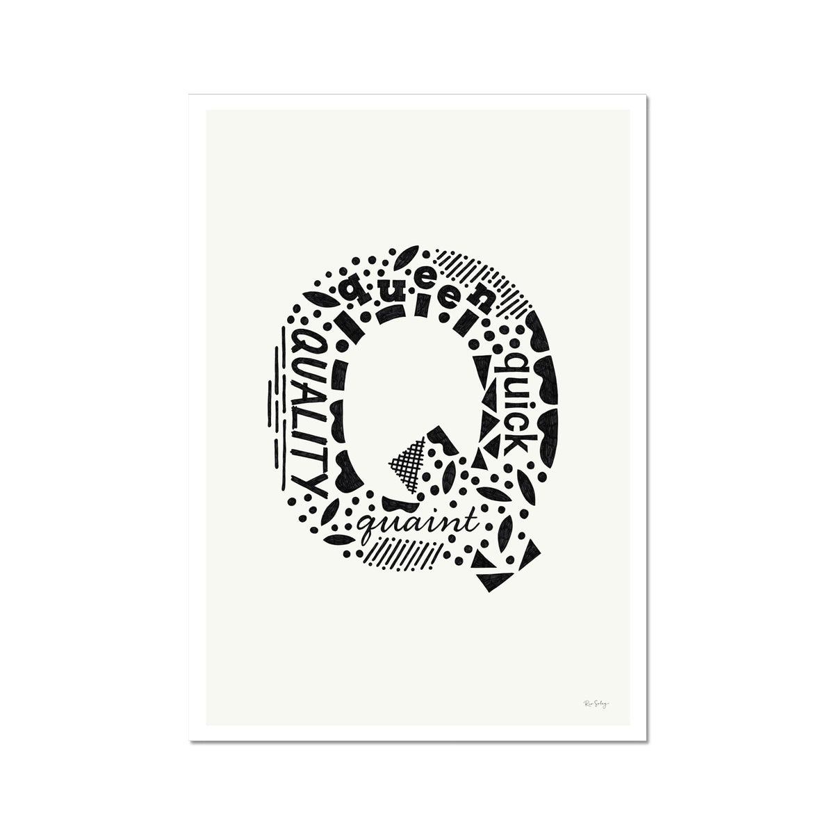 Letter "Q" Art Print