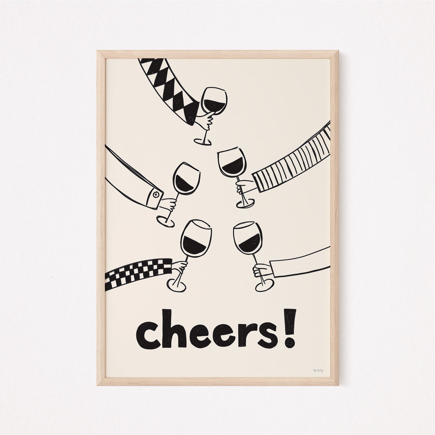 Cheers! Festive Wine Art Print