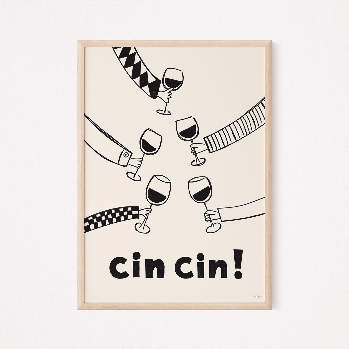 Cin cin! Festive Wine Art Print