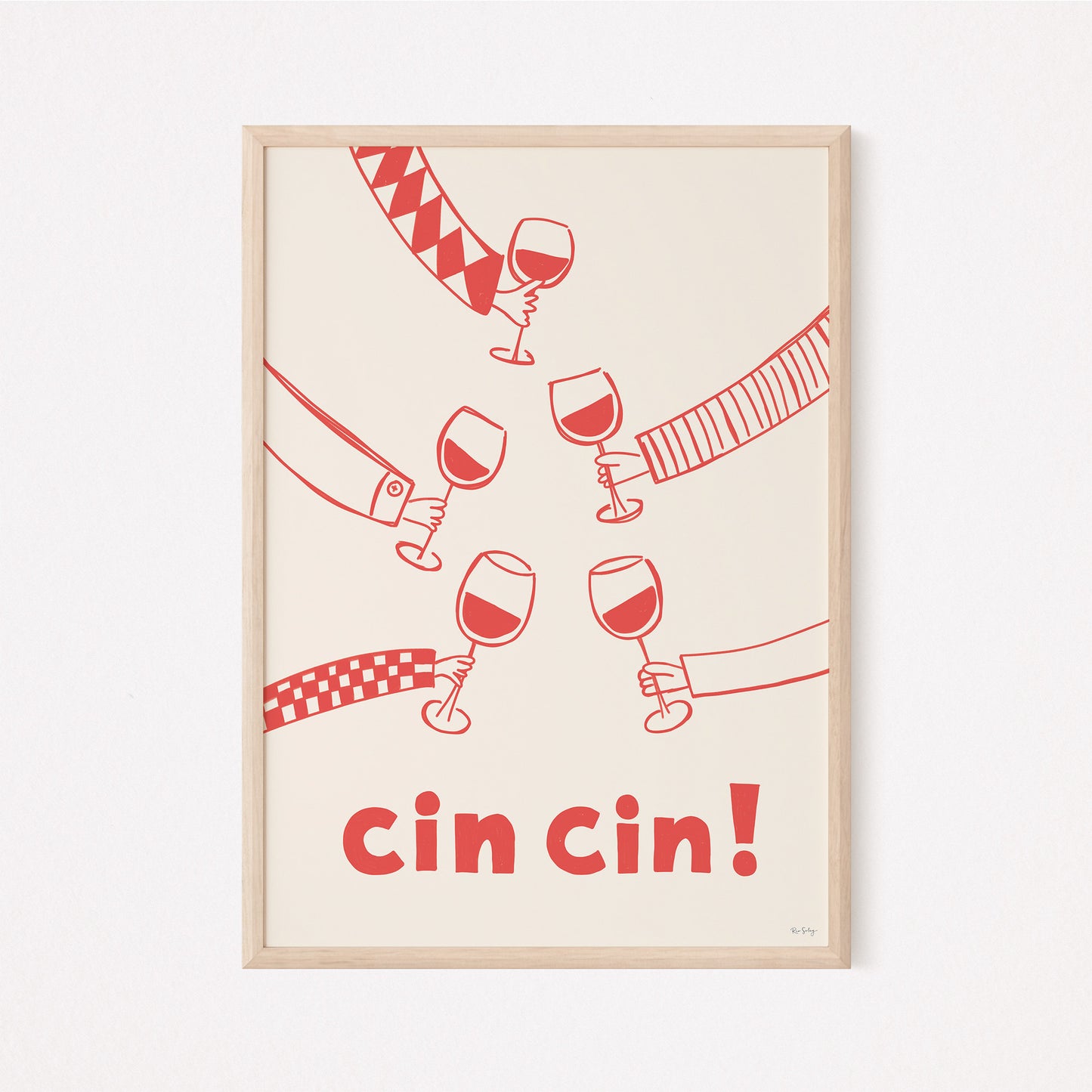 Cin cin! Festive Wine Art Print