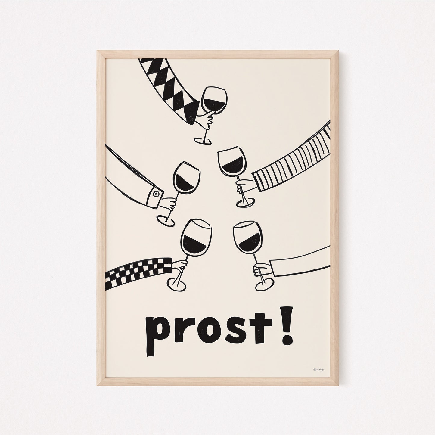 Prost! Festive Wine Art Print