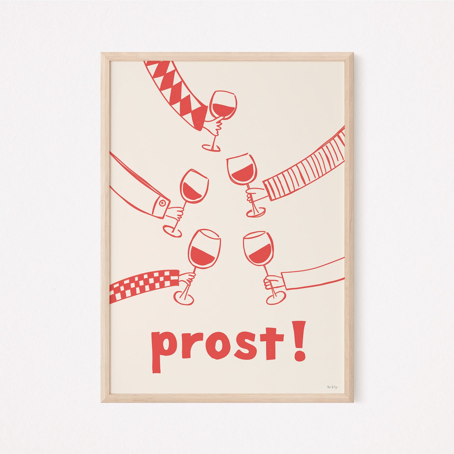 Prost! Festive Wine Art Print