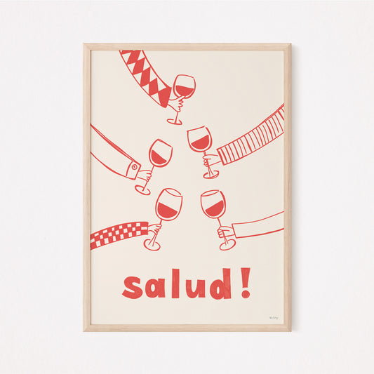 Salud! Festive Wine Art Print