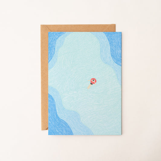 Carte de vœux illustrée “Moment sur l’eau”
